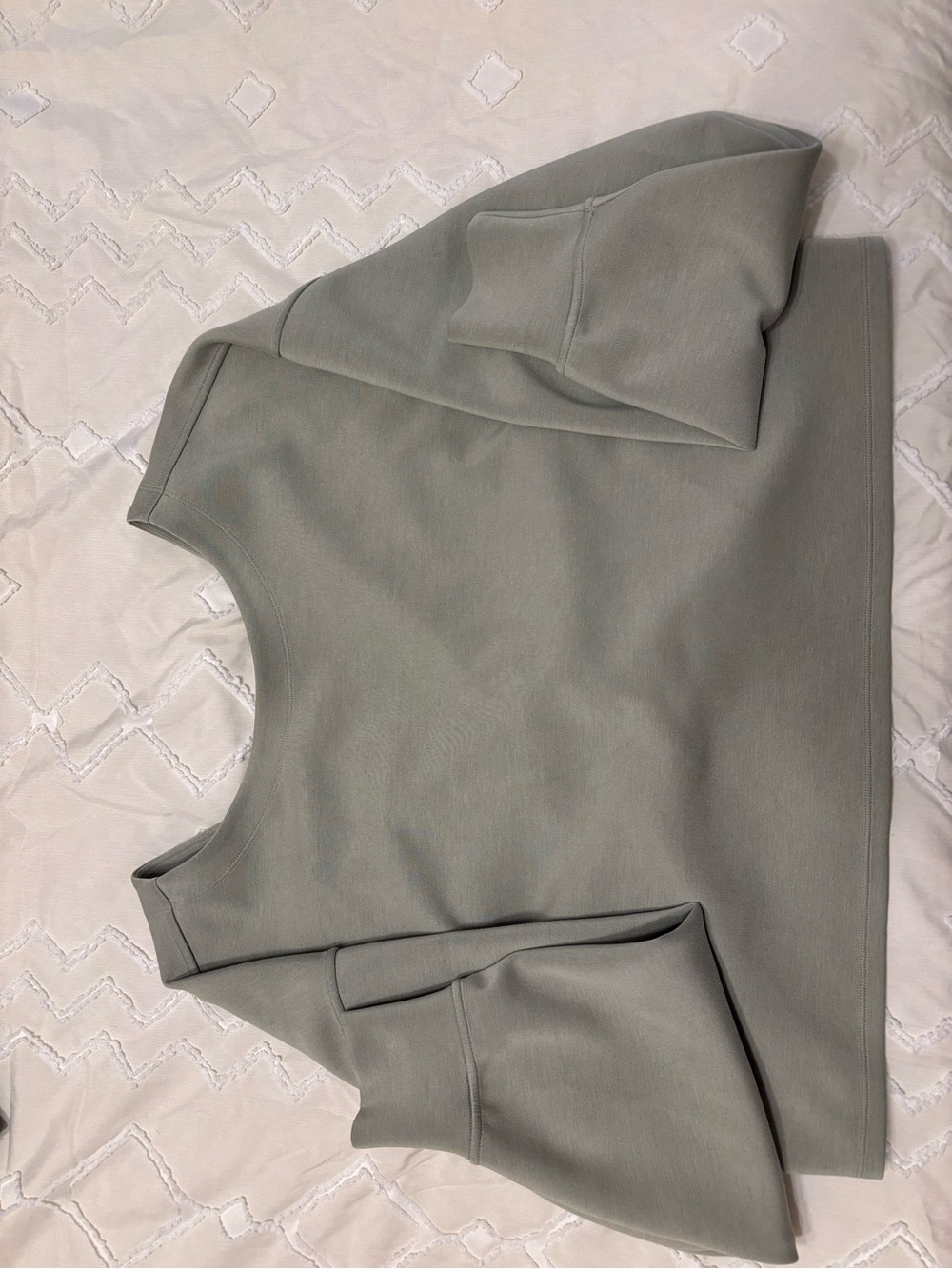 lululemon athletica muted sage green cropped crewneck